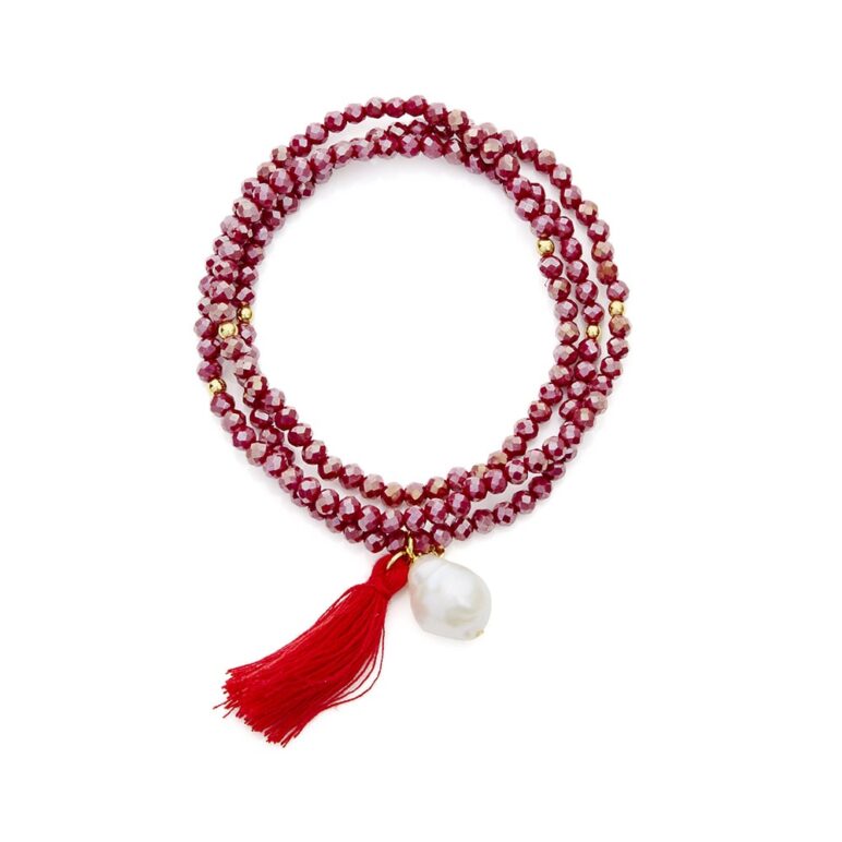 12mm white baroque freshwater pearl crystal yellow gold plate sterling silver necklace or bracelet on elastic