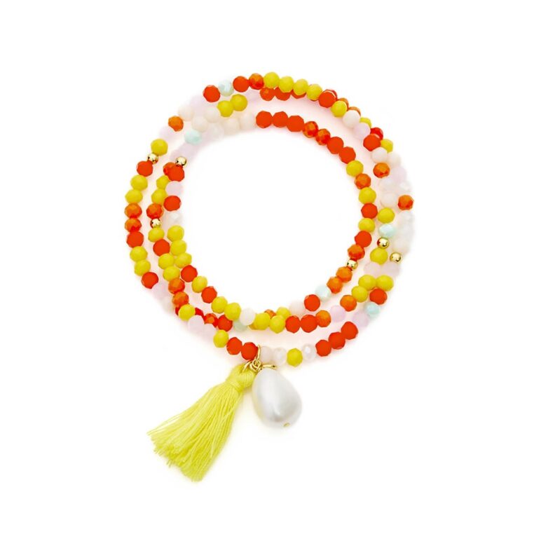 12mm white baroque freshwater pearl crystal yellow gold plate sterling silver necklace or bracelet on elastic