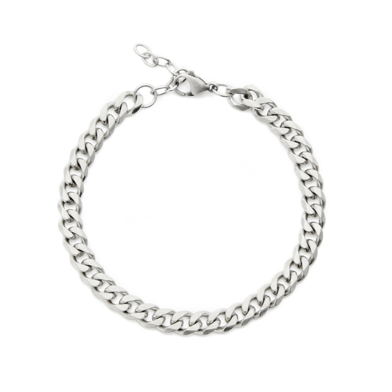 stainless steel curb chain bracelet