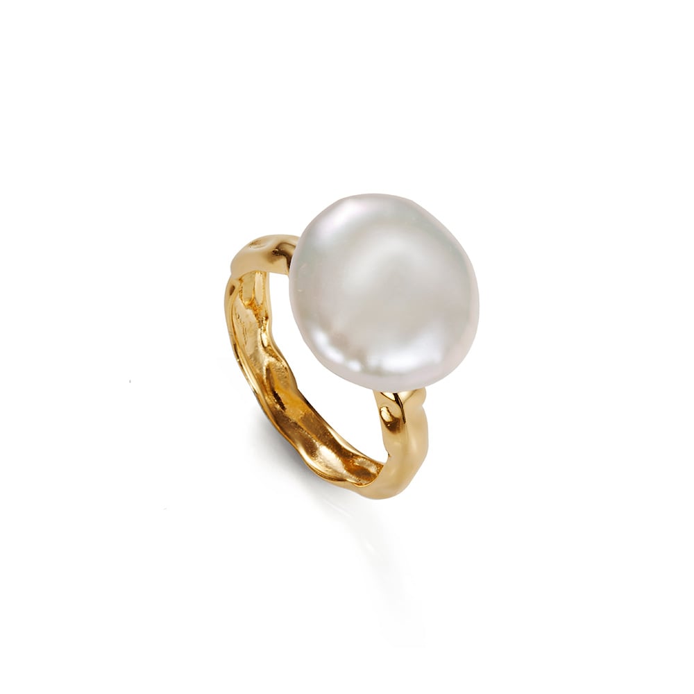 Cornwall Gold - Baroque Pearl Ring