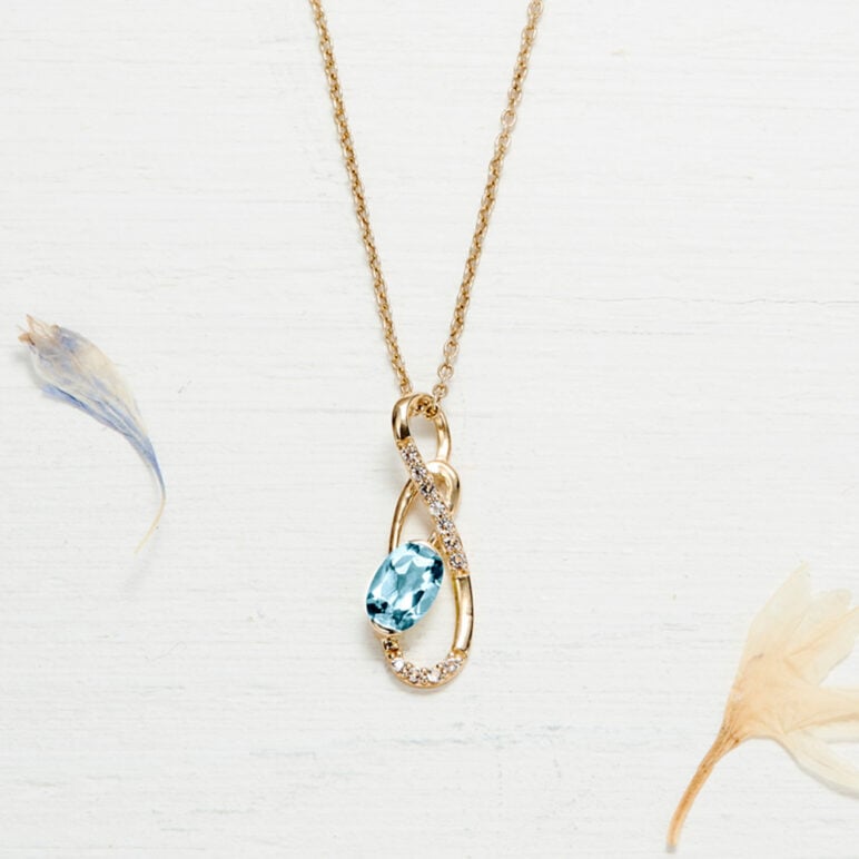 close Pendant with sparkles topaz - 1857320