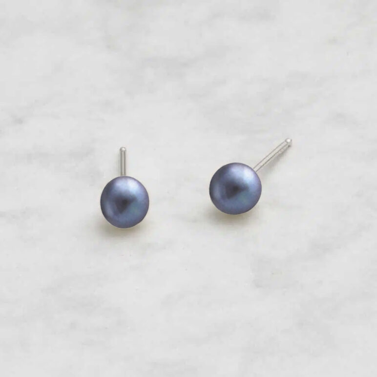 CG_Signature  5mm peacock round studs on silver Silver Earrings 1379846