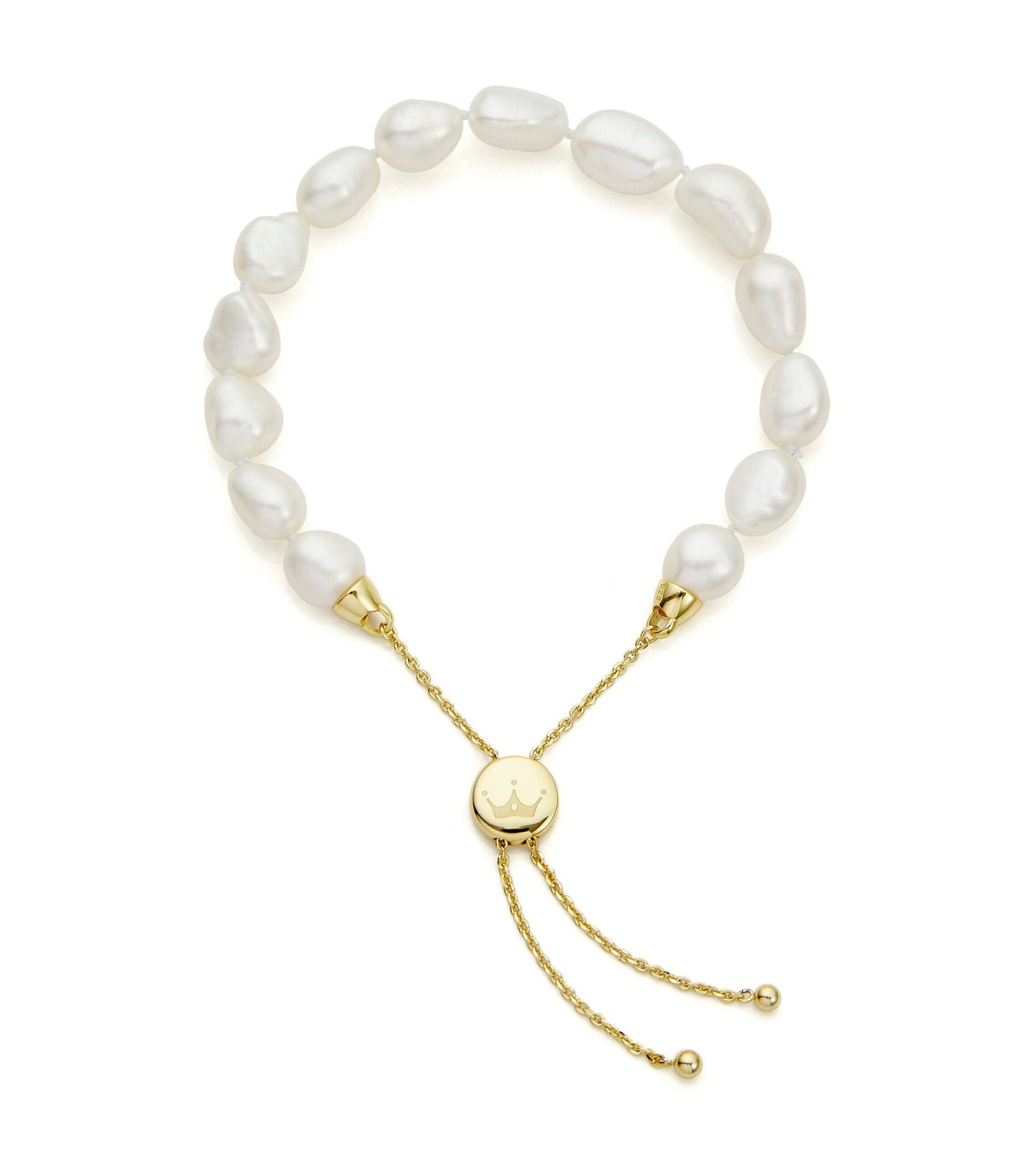 Cornwall Gold Zara White Baroque Pearl Bracelet