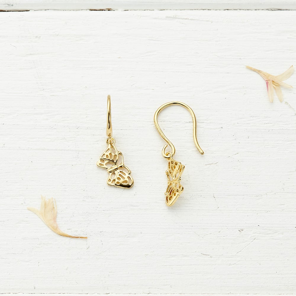 1929157 small butterfly hook earrings