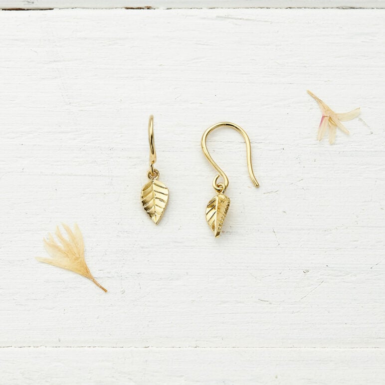 small hook leaf earrings woodland 1929171