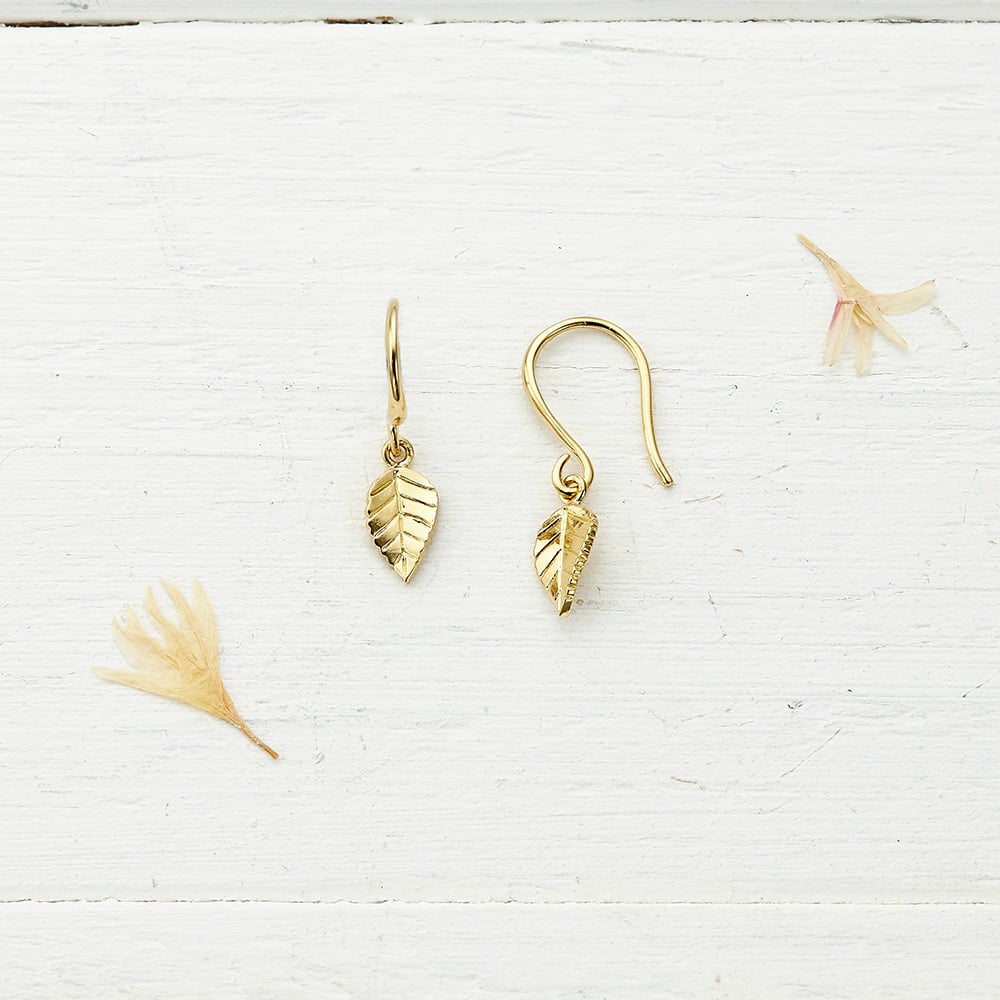 small hook leaf earrings woodland 1929171