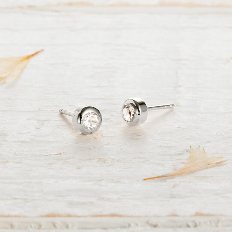 Tolgus Rosen Silver Stud Earrings