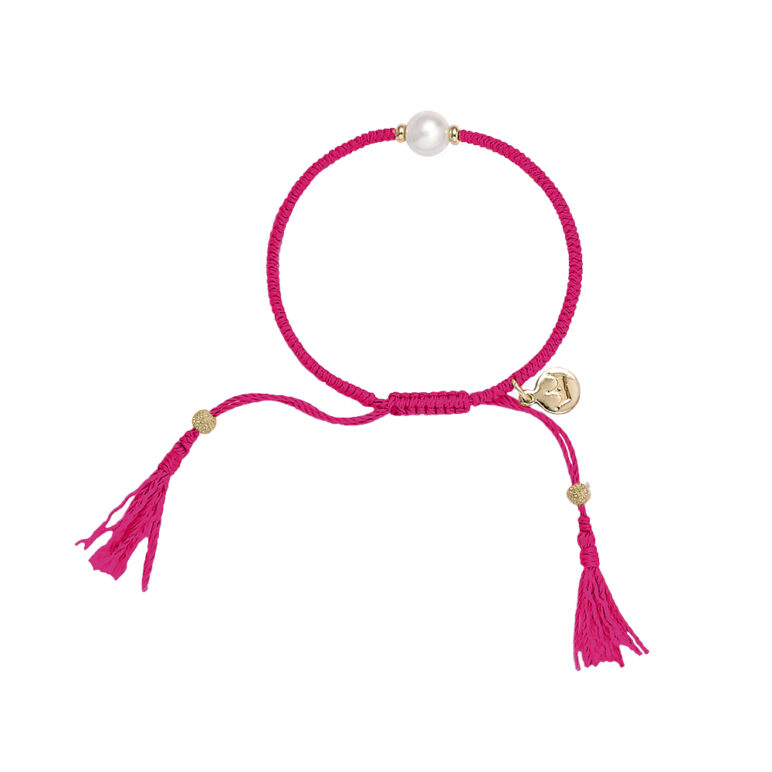 Tassel Fuchsia Pearl Bracelet
