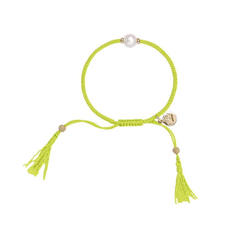 Tassel Lime Pearl Bracelet