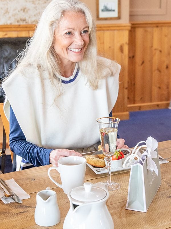 shelly in pantry with afternoon tea